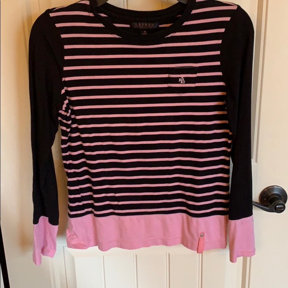 Ralph Lauren petite pink strip PS